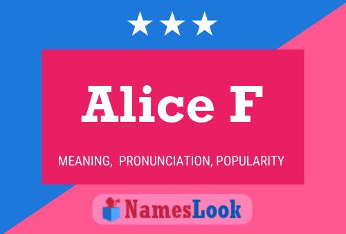 ملصق اسم Alice F