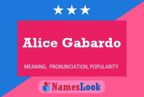 ملصق اسم Alice Gabardo