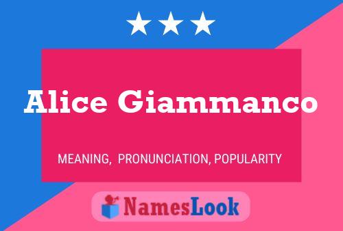 ملصق اسم Alice Giammanco