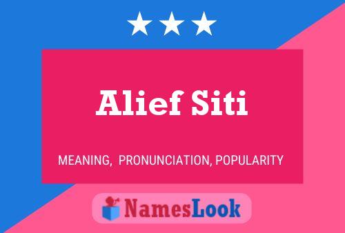 ملصق اسم Alief Siti