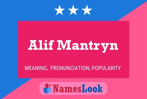 ملصق اسم Alif Mantryn