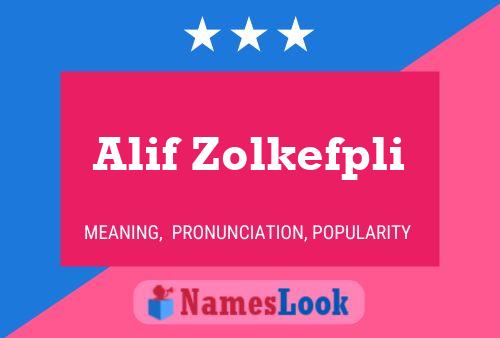 ملصق اسم Alif Zolkefpli