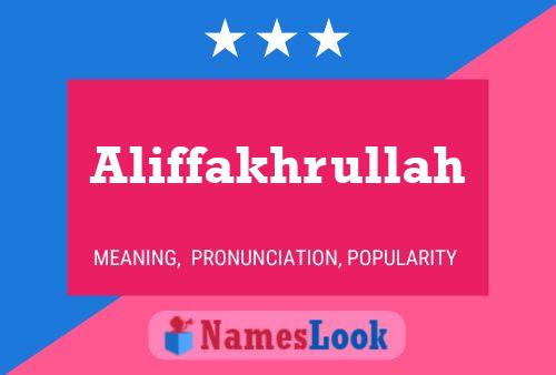 ملصق اسم Aliffakhrullah