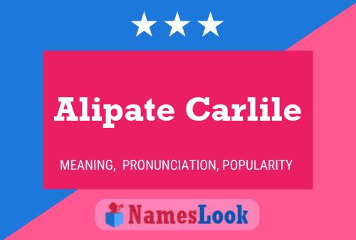 ملصق اسم Alipate Carlile