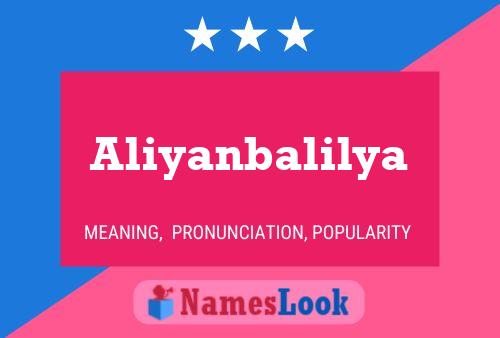 ملصق اسم Aliyanbalilya