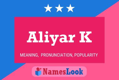 ملصق اسم Aliyar K