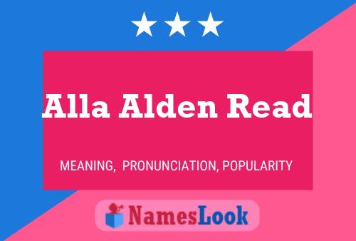 ملصق اسم Alla Alden Read