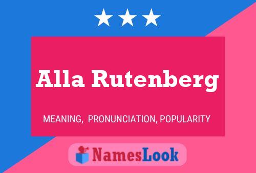 ملصق اسم Alla Rutenberg