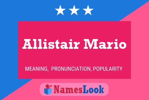 ملصق اسم Allistair Mario