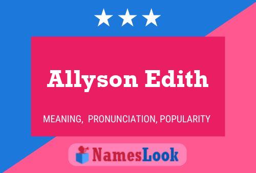 ملصق اسم Allyson Edith