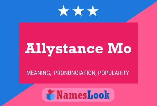 ملصق اسم Allystance Mo