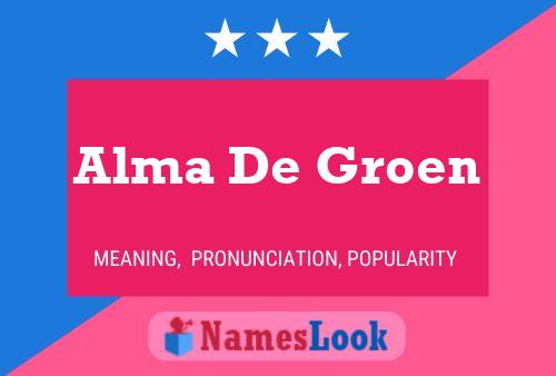 ملصق اسم Alma De Groen