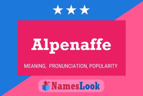 ملصق اسم Alpenaffe