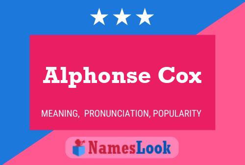 ملصق اسم Alphonse Cox