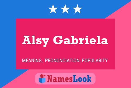 ملصق اسم Alsy Gabriela