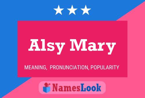 ملصق اسم Alsy Mary