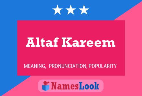 ملصق اسم Altaf Kareem