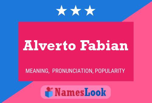 ملصق اسم Alverto Fabian