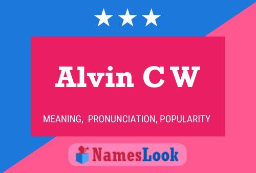 ملصق اسم Alvin C W