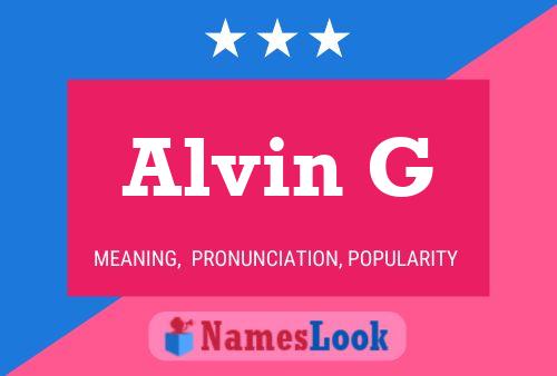 ملصق اسم Alvin G