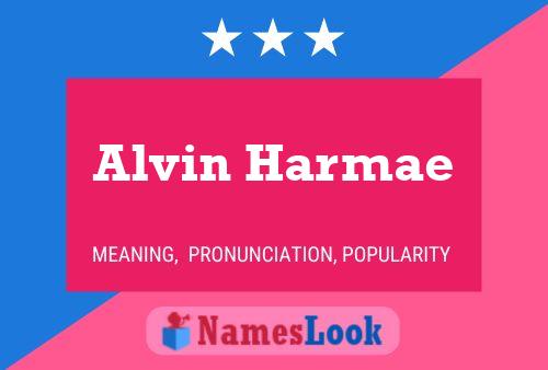 ملصق اسم Alvin Harmae