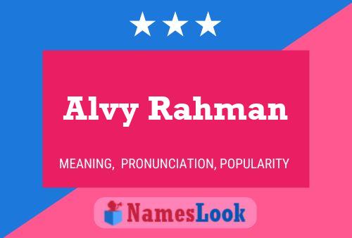 ملصق اسم Alvy Rahman