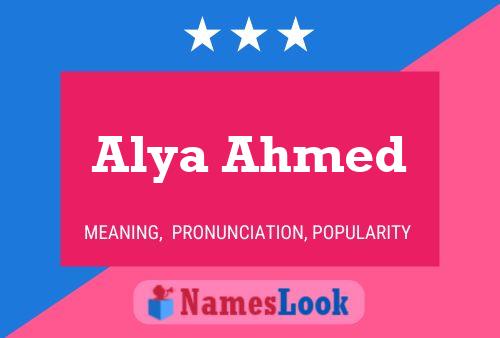 ملصق اسم Alya Ahmed