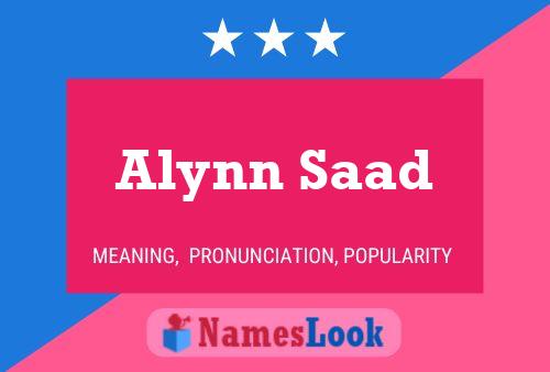 ملصق اسم Alynn Saad