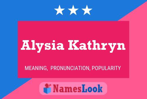 ملصق اسم Alysia Kathryn