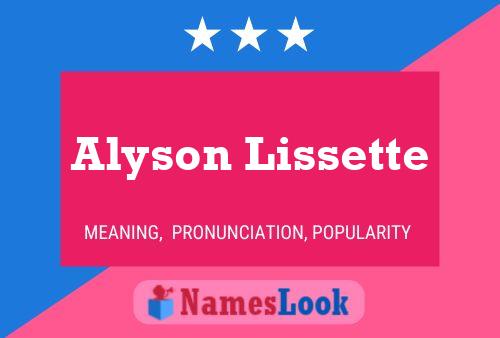 ملصق اسم Alyson Lissette