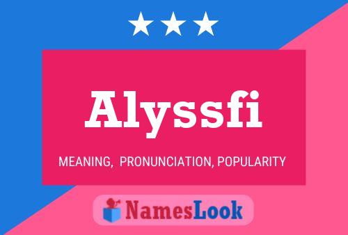 ملصق اسم Alyssfi