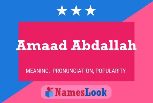 ملصق اسم Amaad Abdallah