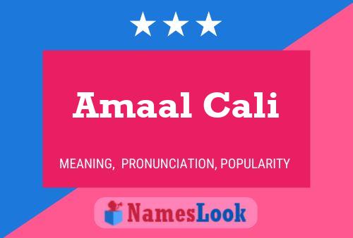 ملصق اسم Amaal Cali