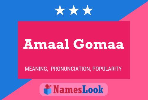 ملصق اسم Amaal Gomaa