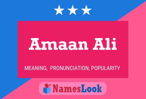 ملصق اسم Amaan Ali