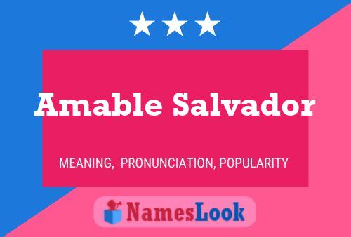 ملصق اسم Amable Salvador