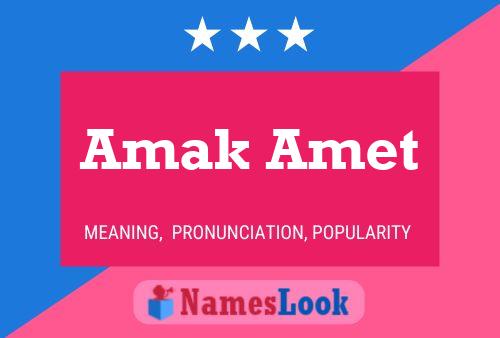 ملصق اسم Amak Amet