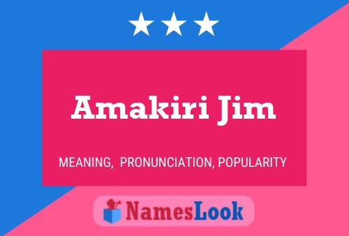 ملصق اسم Amakiri Jim