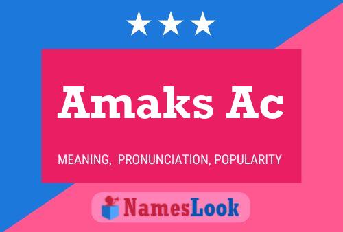 ملصق اسم Amaks Ac