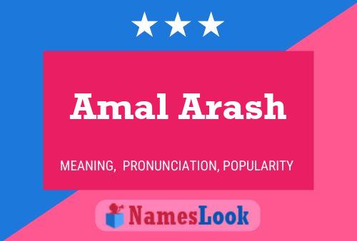 ملصق اسم Amal Arash