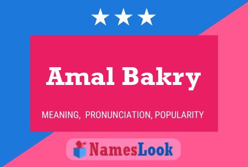 ملصق اسم Amal Bakry