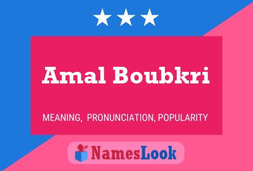 ملصق اسم Amal Boubkri