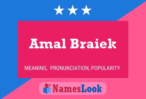 ملصق اسم Amal Braiek