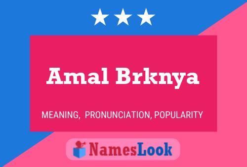 ملصق اسم Amal Brknya