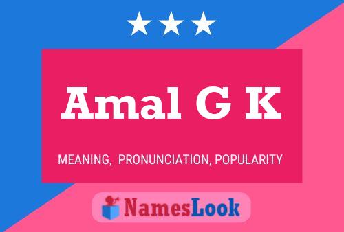 ملصق اسم Amal G K