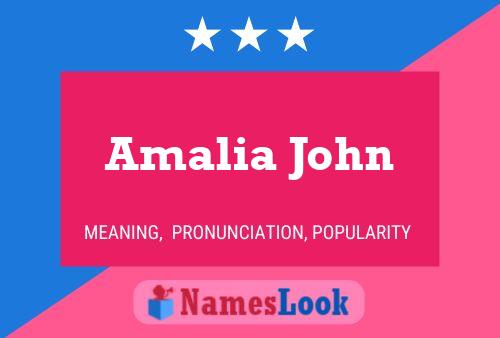 ملصق اسم Amalia John