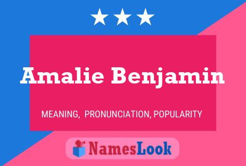 ملصق اسم Amalie Benjamin