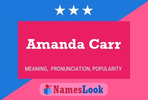 ملصق اسم Amanda Carr