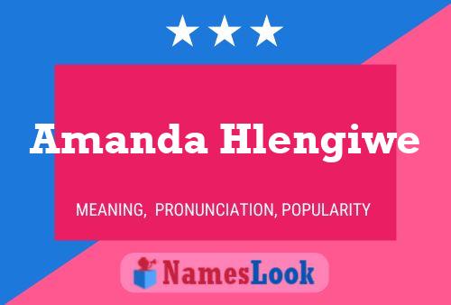 ملصق اسم Amanda Hlengiwe