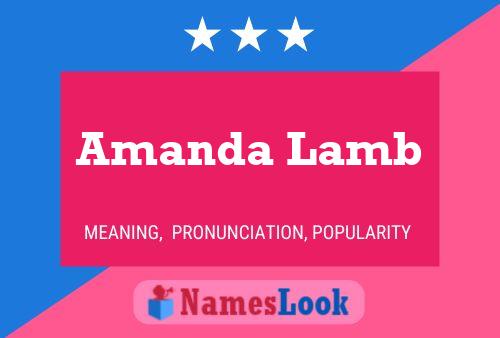 ملصق اسم Amanda Lamb